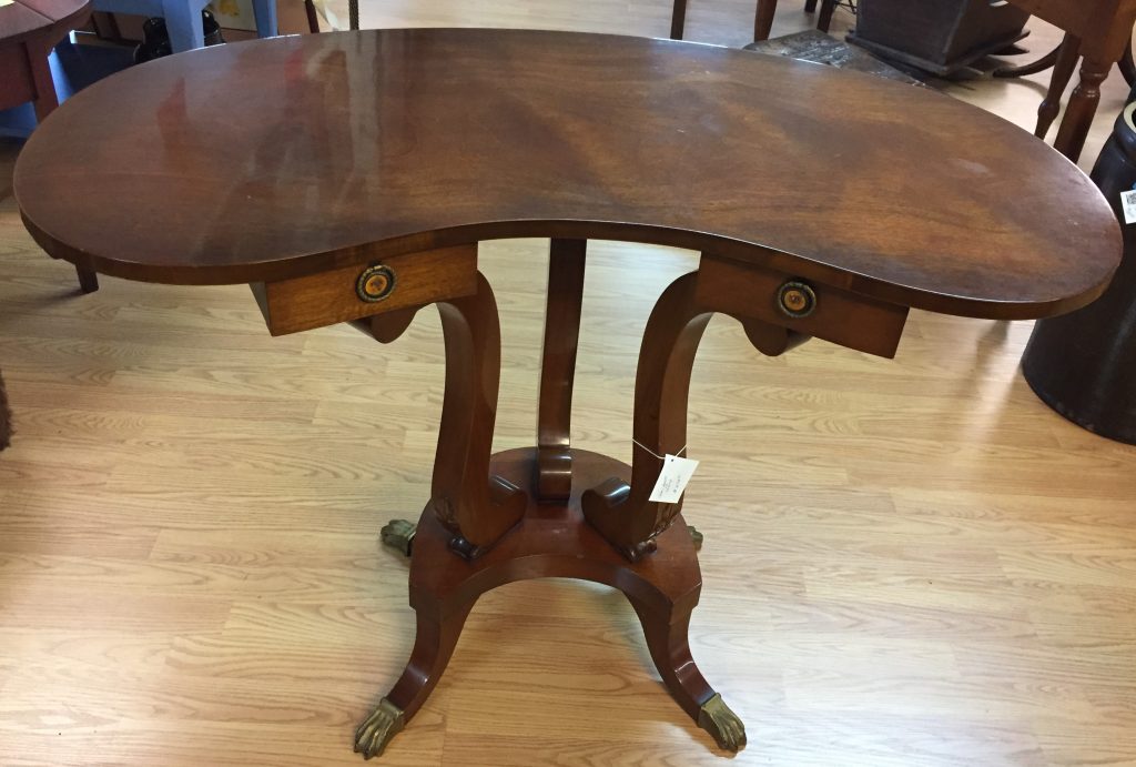 Kidney Shape Desk Entry Table Parkway Drive Antiques